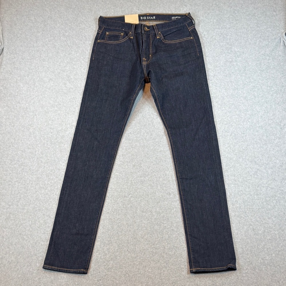 Big Star Archetype Slim Fit Jeans Mens 29R Dark Wash New Calloway Stretch Denim